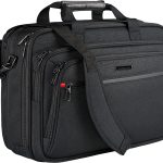 VANKEAN Laptop Briefcase for Men Women, Fits Up to 17.3 Inch Laptop Expandable Premium Laptop Shoulder Bag Water-Repellent Messenger Bag Computer Bag for Travel/Business/School-Black